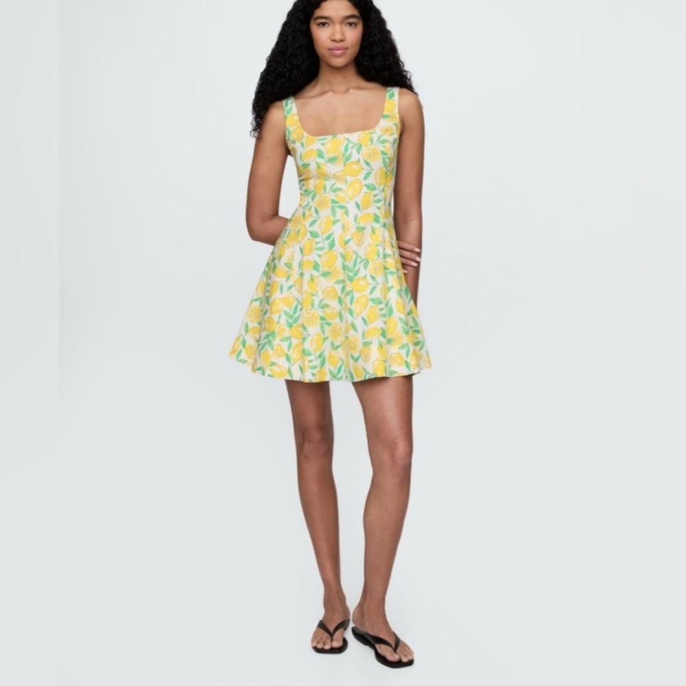 GAP Linen Blend Lemon Sundress